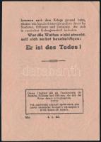1945  Német nyelvű, német katonákhoz címzett szovjet röplap