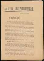 1944 Néphez és katonákhoz címzett német nyelvű szovjet röplap
