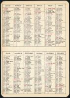 1983 Coca-Cola kártyanaptár, kihajtható