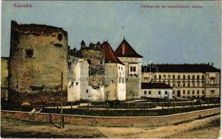 Késmárk, Kezmarok; Tököly vár és kereskedelmi iskola. Feitzinger Ede No. 1032. / castle and school (fl)