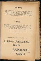 Héber nyelvű könyv. Újrakötött félvászon kötés, kopottas állapotban