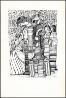 Lajos Ferenc: A néphagyomány vonzásában. 1984. Számozott: No. 113. A művész által aláírt! 12 db nyom...