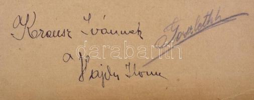 cca 1915 Hajdu Ilona (1889-?) szoprán opera-énekesnő dedikált fotója, Goszleth István műterméből, ka...