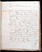 cca 1730 Berzéte, Felvidék, kassai kerület. 370 db levelet tartalmazó könyv vegyes nyelveken. / Brzo...