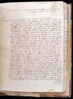 cca 1730 Berzéte, Felvidék, kassai kerület. 370 db levelet tartalmazó könyv vegyes nyelveken. / Brzo...