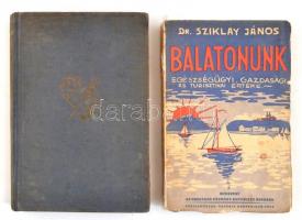 2 db könyv - Vitéz Somogyváry Gyula: A Rajna ködbe vész. Bp., 1935,Singer és Wolfner. + Dr. Sziklay János: Balatonunk egészségügyi gazdasági és turisztikai értéke. Bp., Országos Pázmány Egyesület. Kötetenként változó kötésben és állapotban.