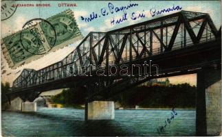 1908 Ottawa (Ontario), Alexandra Bridge. Montreal Import Co. No. 654. TCV card (EK)