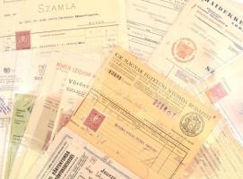 cca 1925-47 Számla  tétel: Magyar Földrajzi Intézet, Kalász Könyvkiadó, Kner Izidor (számlát kísérő ...