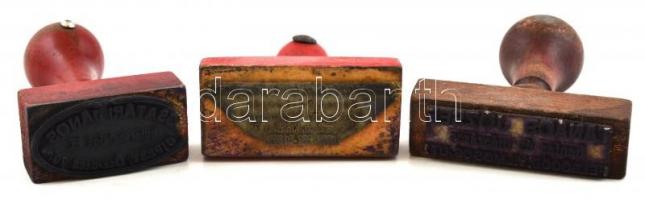 3 db gumibélyegző netes, asztalos, gyár anyagbeszerzés