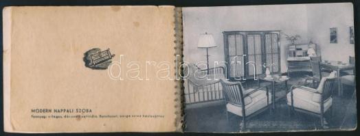 cca 1930 Bútorkészítő (Podmaniczky utca 6 ) képes reklámfüzete. 6 db enteriör kép. Hiányos?  11,5x9 ...