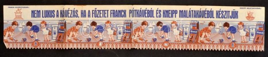 Régi Franck kávépótlós (2 db), Szent István cikória (1 db) és egyéb illusztrált, nem reklámos papír ...