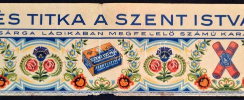 Régi Franck kávépótlós (2 db), Szent István cikória (1 db) és egyéb illusztrált, nem reklámos papír ...