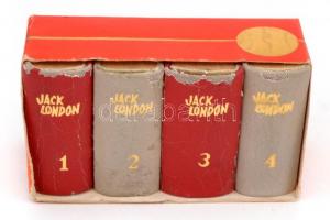 Jack London 1-4. 4 db minikönyv, kiadói műbőr kötés, papír tékában, kopottas állapotban.