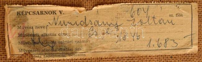 Nuridsány Zoltán (1925-1974): Csendélet virágokkal és gyümölcsökkel. Olaj, farost, jelzés nélkül, há...