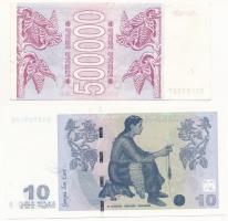 Grúzia 1994. 500.000K + 2002. 10L T:I
Georgia 1994. 500.000 Kuponi + 2002. 10 Lari C:UNC