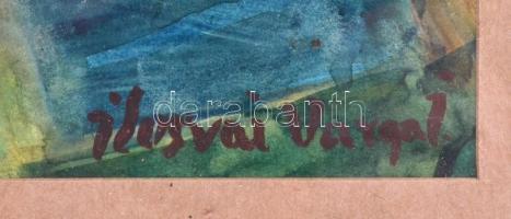 Ilosvai jelzéssel: Tanya. Akvarell, papír, üvegezett, sérült keretben, 16×24,5 cm