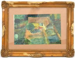 Ilosvai jelzéssel: Tanya. Akvarell, papír, üvegezett, sérült keretben, 16×24,5 cm