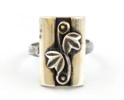 Ezüst(Ag) extravagáns gyűrű, jelzett, méret: 50, nettó: 4,4 g