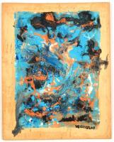 Veszelszky jelzéssel: Örvénylő formák. Olaj, karton, kis szakadással, 49,55x39,5 cm