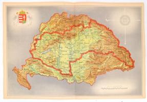 1941 A megnagyobbodott Magyarország térképe 44x30 cm