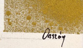 Ország jelzéssel: Arany kompozíció. Vegyes technika, papír, 21×37 cm