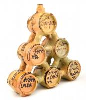 XIX. sz. pálinkás hordó festett felirattal "Tompa Ferencz számára és örömégen vigalmára és nejé...