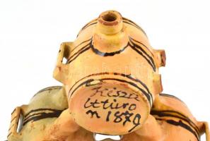 XIX. sz. pálinkás hordó festett felirattal "Tompa Ferencz számára és örömégen vigalmára és nejé...