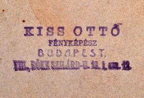 Kiss József (1843-1921) költő, szerkesztő portréja. Vintage fotó, kartonra kasírozva, Kiss Ottó fény...