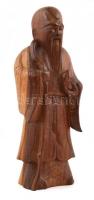 Keleti bölcs, keményfa faragott fa szobor 28 cm