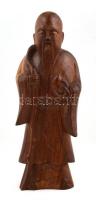 Keleti bölcs, keményfa faragott fa szobor 28 cm