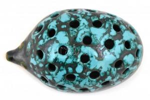 Jelzett kerámia cigaretta vagy toll tart ó sün figura. Mázas kerámia. 15 cm