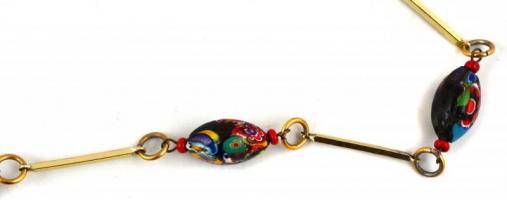 Muránói festett üveg nyaklánc