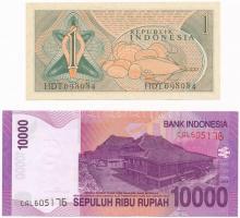 Indonézia 1961. 1R + 2005. 10.000R T:I
Indonesia 1961. 1 Rupiah + 2005. 10.000 Rupiah C:UNC