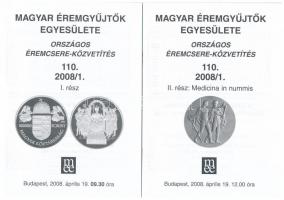 Magyar Éremgyűjtők Egyesülete - Országos Éremcsere-közvetítés 108-112. számai, 2007-2009. közötti id...