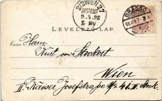 1898 (Vorläufer) Brassó, Kronstadt, Brasov; Katalin kapu, Evangélikus templom, Lövölde, Fekete és Fe...