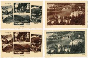 Tusnádfürdő, Baile Tusnad; - 9 db régi képeslap, színváltozatokkal / 9 old postcards with color versions