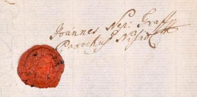 1806 Nezsider (ma: Neusiedl am See, AU), Graff János nezsideri plébános által kiállított keresztlevé...