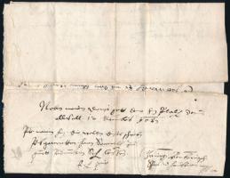 1583 Azonosítatlan személy levele Körmöcbánya város magisztrátusának különféle kereskedelmi ügyekben...