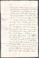 1583 Azonosítatlan személy levele Körmöcbánya város magisztrátusának különféle kereskedelmi ügyekben...