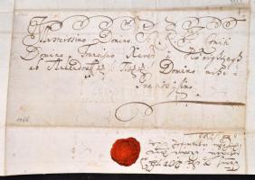 1766 Kőszeghy László trencséni alispán levele aulendorfi Königsegg Ferenc Xavér báró tábornok, földb...