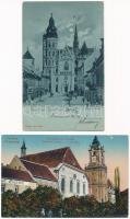 2 db RÉGI felvidéki város képeslap: Pozsony és Kassa / 2 pre-1945 Upper Hungarian (Slovakian) town-view postcards: Bratislava, Kosice