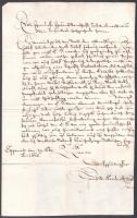 1665 Azonosítatlan személy levele Körmöcbánya város magisztrátusának javak elkobzása ügyében, német ...