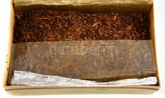 1 db fa-fém cigarettatöltő + pipadohány retró "Macedon" feliratú kartondobozban