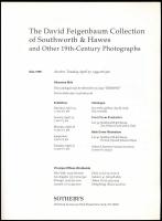 Sotheby's aukciós katalógus: The David Feigenbaum Collection of Southworth & Hawes and Othe...
