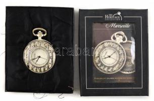 Heritage collection Marseille típusú mechanikus, gyűjtői zsebóra, eredeti dobozában, leírással, újsz...