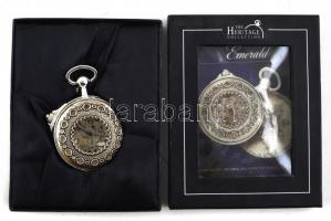 Heritage collection Emerald típusú mechanikus, gyűjtői zsebóra, eredeti dobozában, leírással, újszer...
