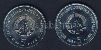 NDK 1982. 5M "Goethe-Weimar" + 5M "Goethe-Eisenach" T:BU