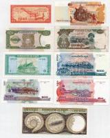 Kambodzsa 9xklf bankjegy (1db T:III) T:I
Cambodia 9xdiff banknotes (1pcs C:F) C:UNC