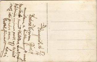 1916 Osztrák-Magyar haditengerészet Tegetthoff-osztályú csatahajó egyik felső lövegtornyán lévő 7 cm...