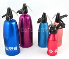 4 db retró szódásszifon+ 40 db szódapatron + 1 habszifon + 3 retró kávéfőző + 1 éthordó, m: 32 cm